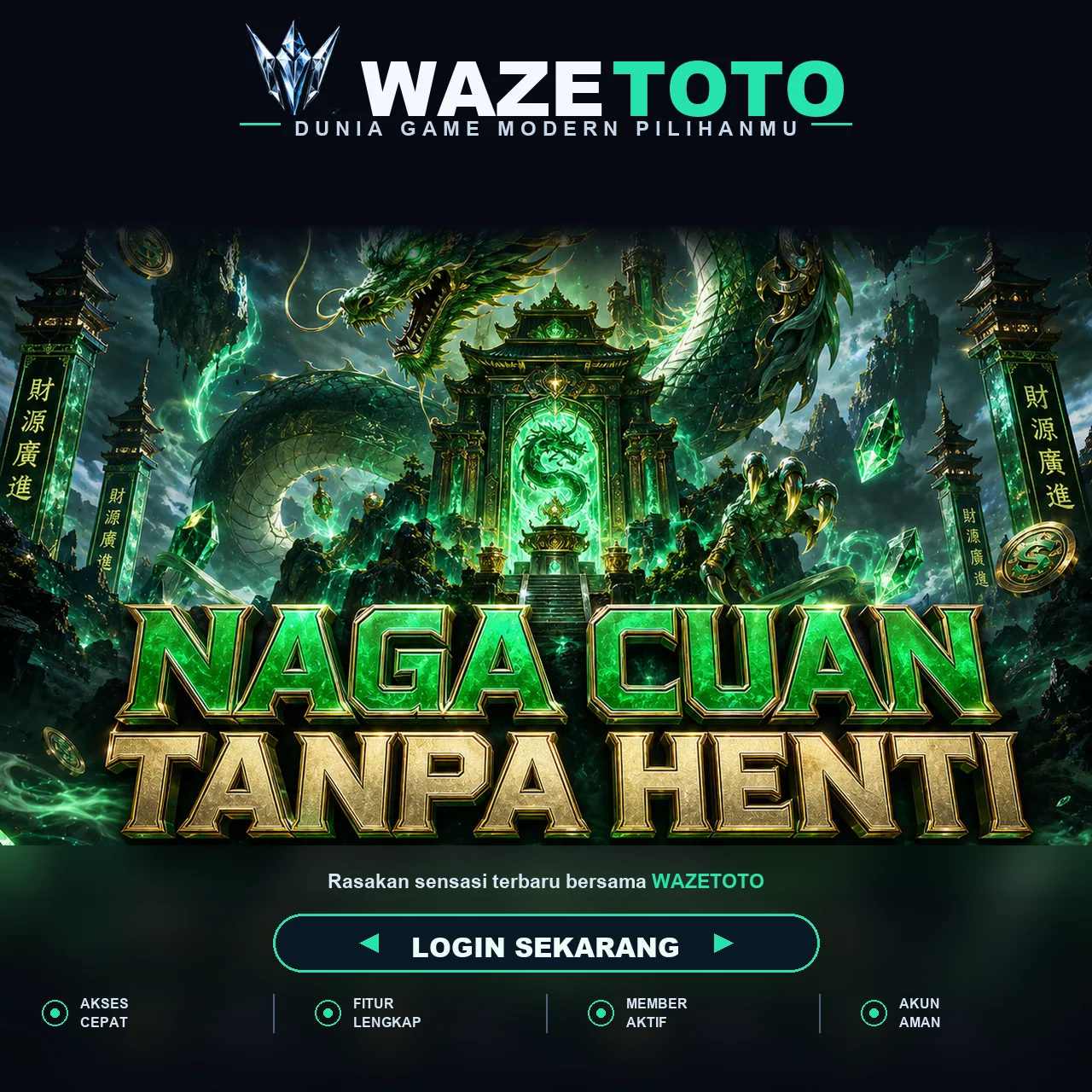 Banner resmi WAZETOTO untuk panduan pola spin slot gacor dan maxwin di apk vip